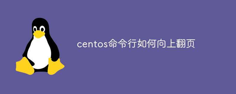 centos命令行如何向上翻页