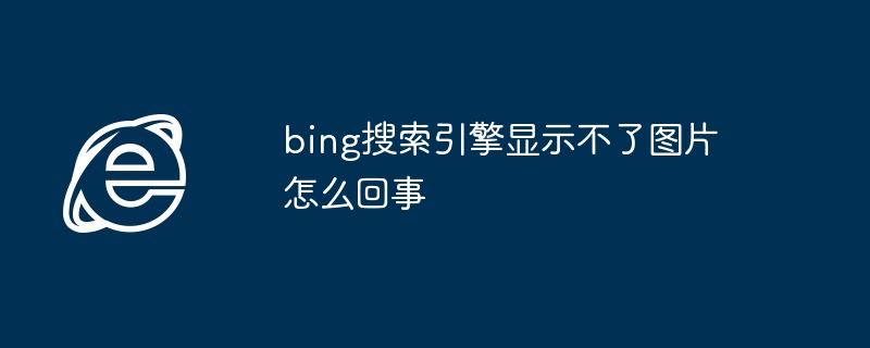 bing搜索引擎显示不了图片怎么回事