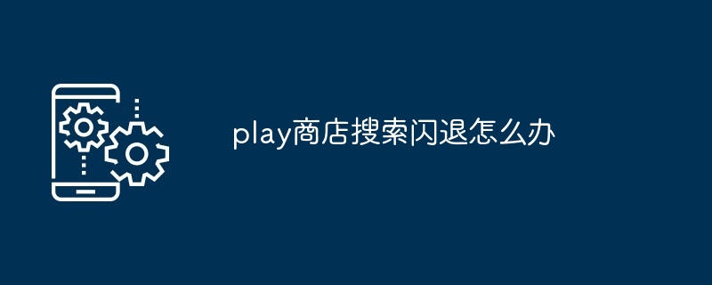 play商店搜索闪退怎么办