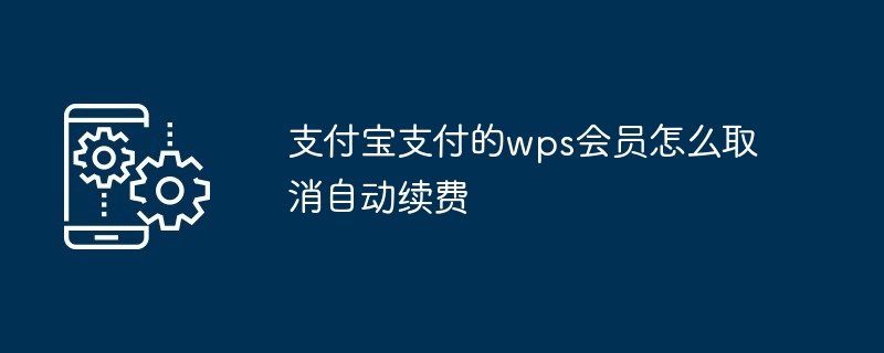 支付宝支付的wps会员怎么取消自动续费