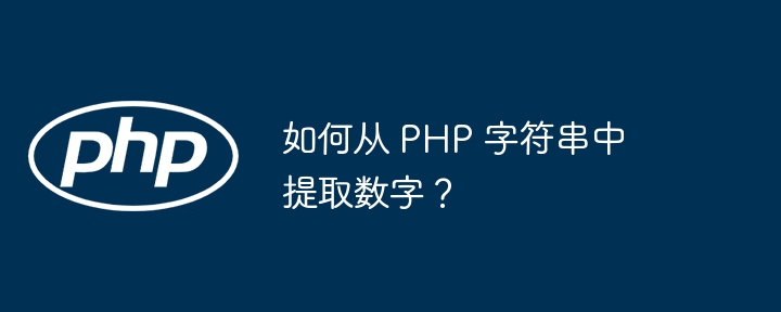 如何从 PHP 字符串中提取数字？