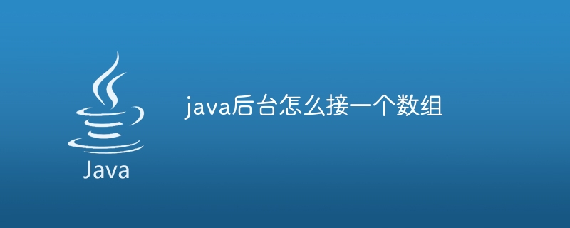 java后台怎么接一个数组