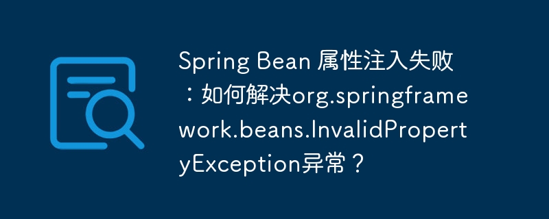 Spring Bean 属性注入失败：如何解决org.springframework.beans.InvalidPropertyException异常？