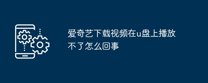 爱奇艺下载视频在u盘上播放不了怎么回事