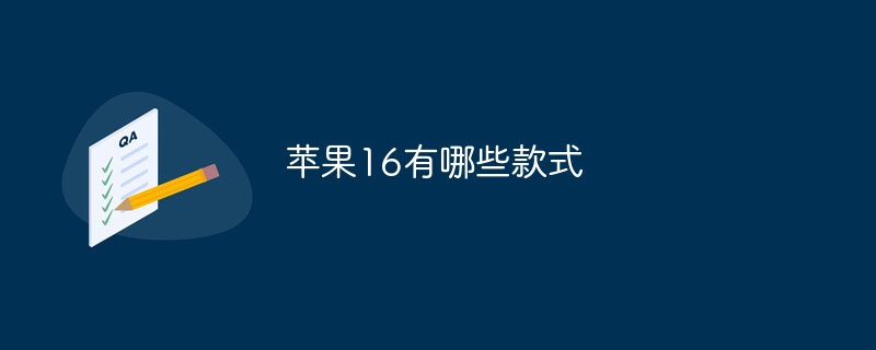 苹果16有哪些款式