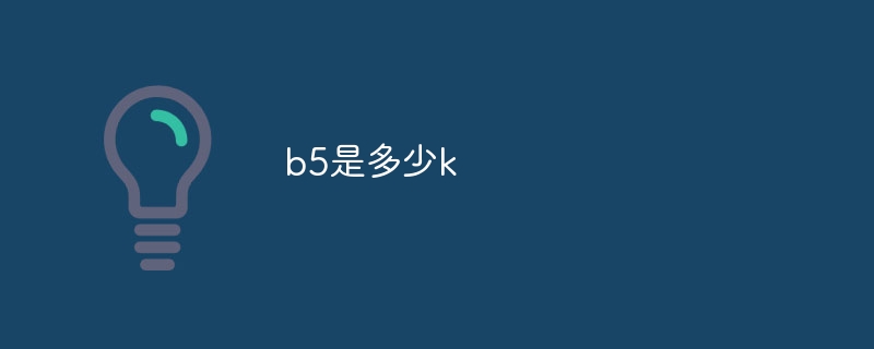 b5是多少k