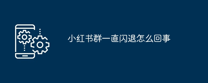 小红书群一直闪退怎么回事