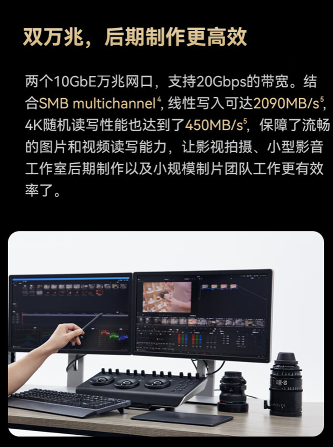 铁威马“F4-424 Max”4 盘位 NAS 开售：双万兆网口，4579 元