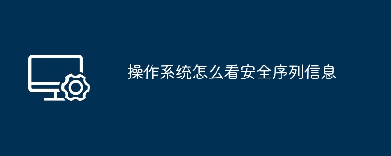 操作系统怎么看安全序列信息