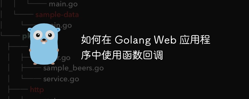 如何在 Golang Web 应用程序中使用函数回调