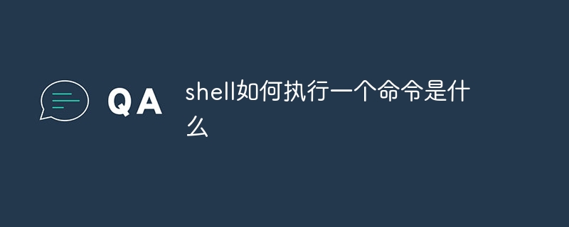 shell如何执行一个命令是什么