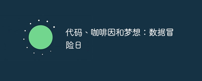 代码、咖啡因和梦想：数据冒险日