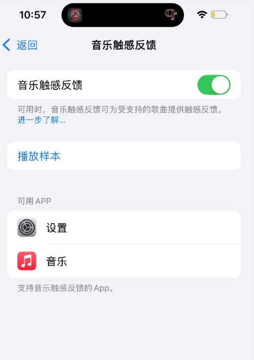 苹果手机音乐触感反馈怎么开启