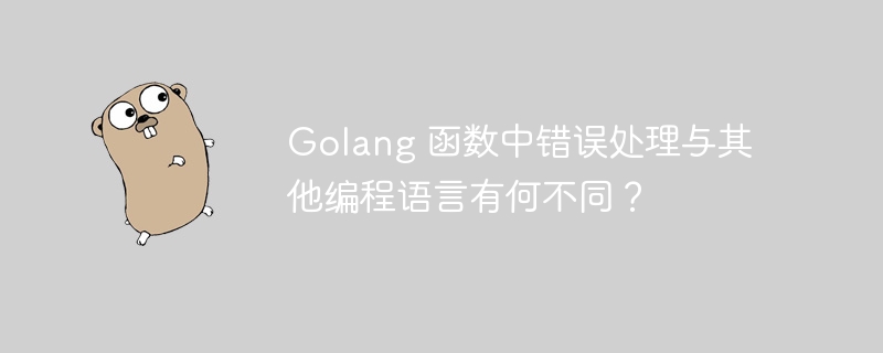 golang 函数中错误处理与其他编程语言有何不同？