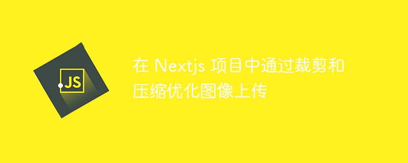 在 nextjs 项目中通过裁剪和压缩优化图像上传