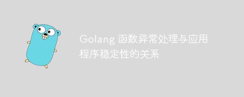 Golang 函数异常处理与应用程序稳定性的关系