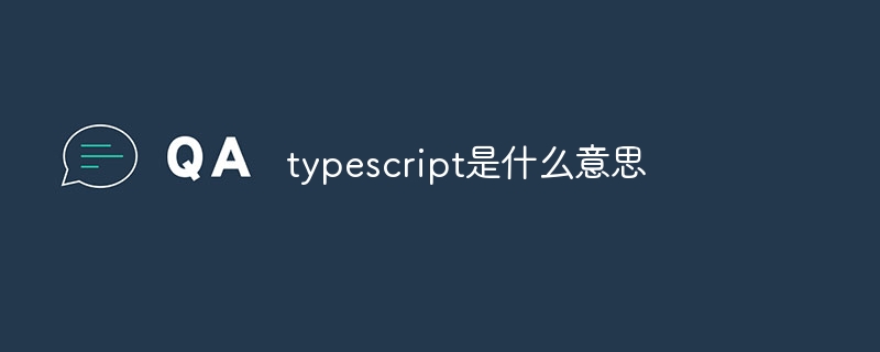 typescript是什么意思