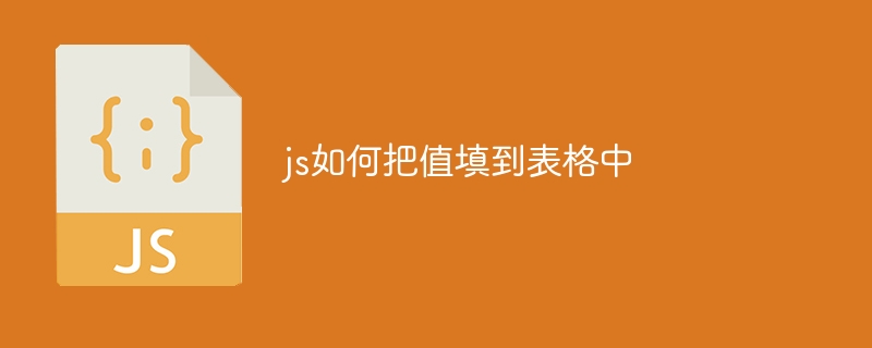 js如何把值填到表格中