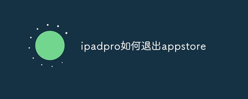 ipadpro如何退出appstore