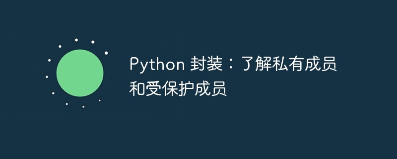 python 封装：了解私有成员和受保护成员