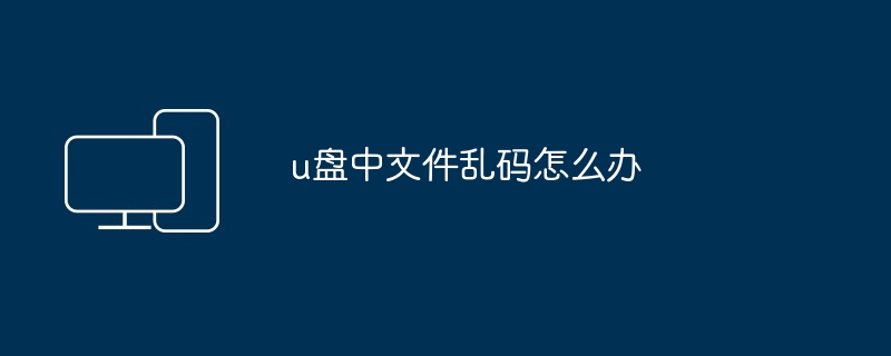 u盘中文件乱码怎么办