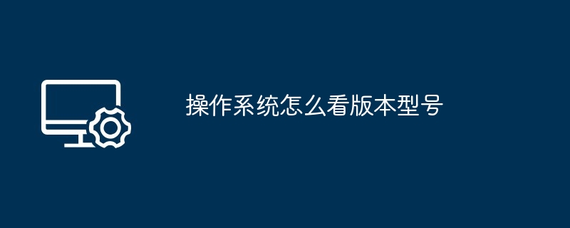 操作系统怎么看版本型号