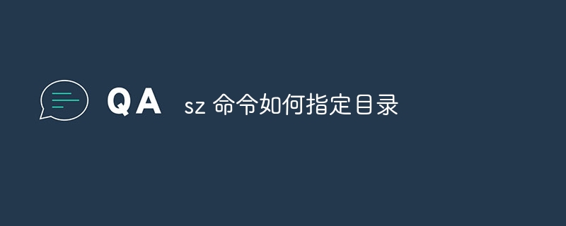 sz 命令如何指定目录