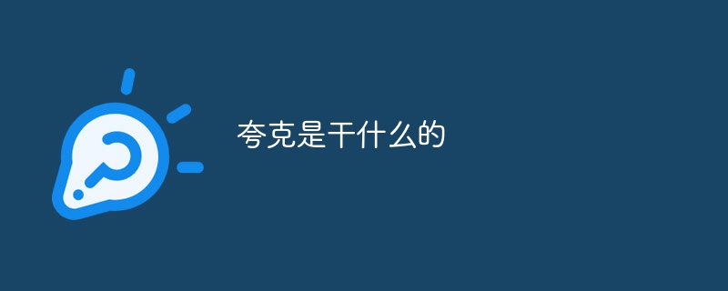 夸克是干什么的