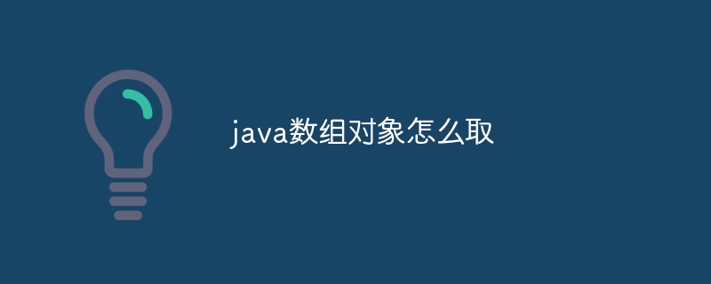 java数组对象怎么取