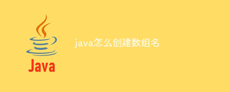 java怎么创建数组名