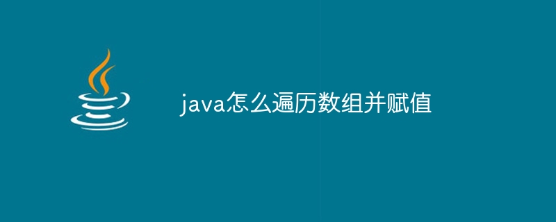 java怎么遍历数组并赋值