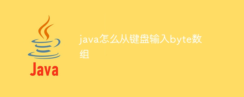 java怎么从键盘输入byte数组