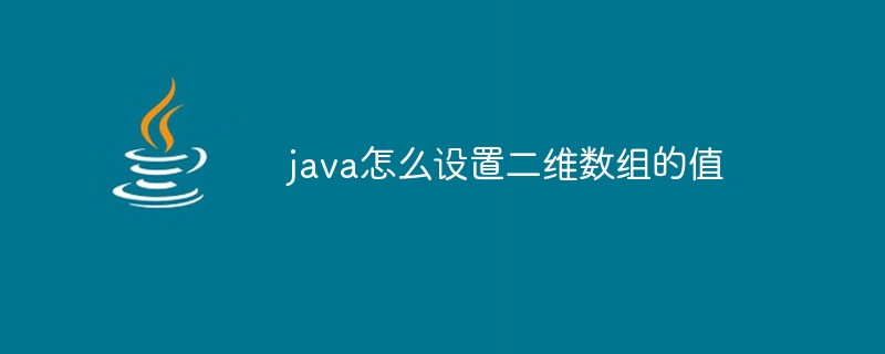 java怎么设置二维数组的值