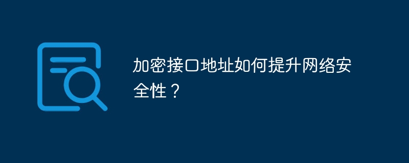 加密接口地址如何提升网络安全性？