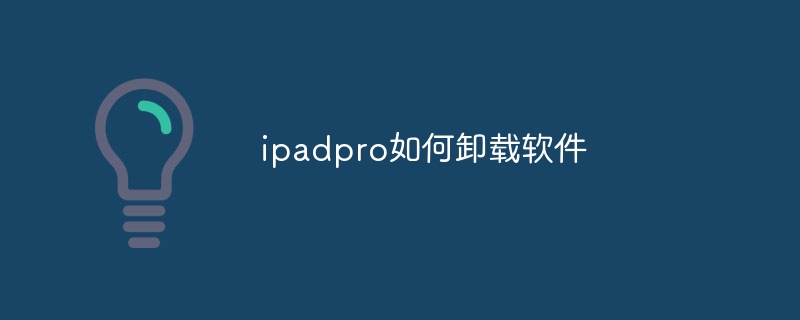 ipadpro如何卸载软件