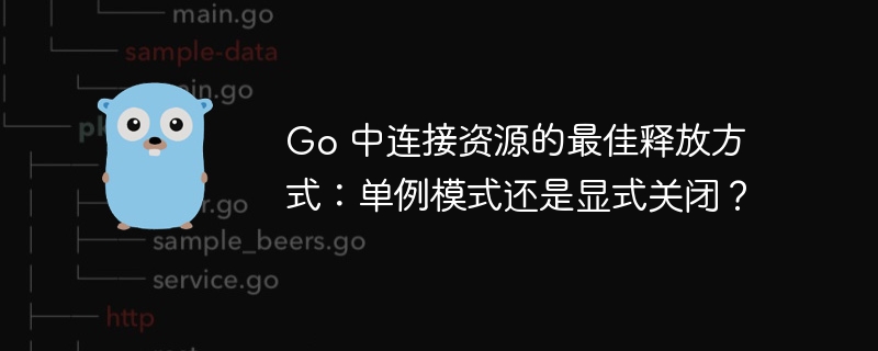 go 中连接资源的最佳释放方式：单例模式还是显式关闭？