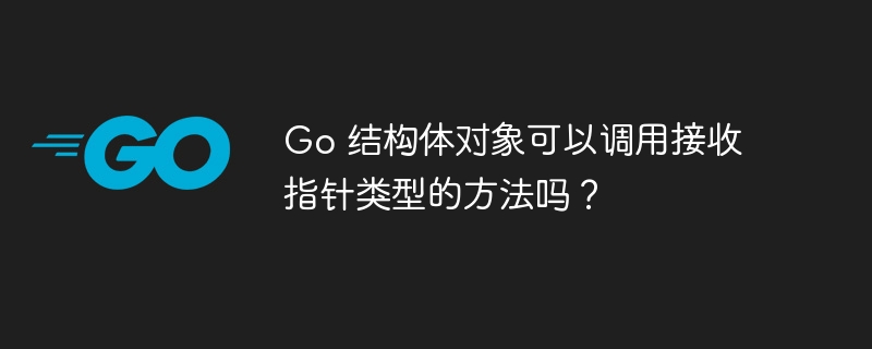 go 结构体对象可以调用接收指针类型的方法吗？