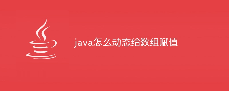 java怎么动态给数组赋值