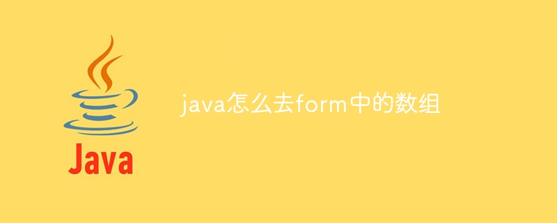 java怎么去form中的数组