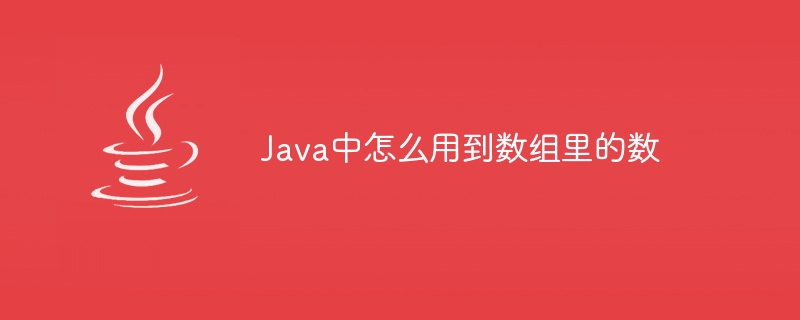 Java中怎么用到数组里的数