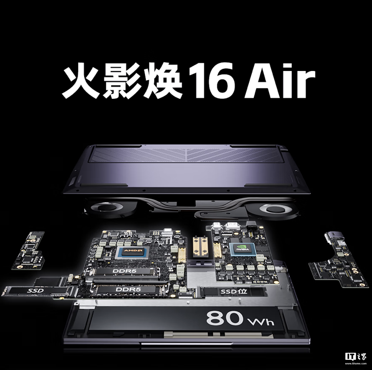 火影焕 16 Air 游戏本新增配置 11 月 25 日首销，R7 8845HS + 32G + 1T + RTX4060 售 6999 元