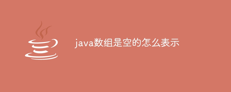 java数组是空的怎么表示