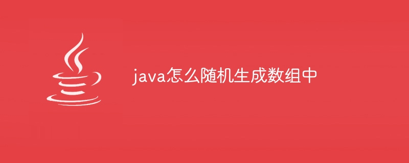 java怎么随机生成数组中