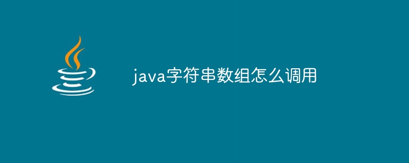 java字符串数组怎么调用