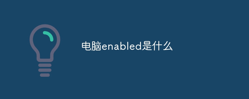 电脑enabled是什么