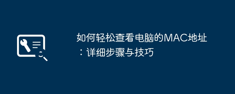 如何轻松查看电脑的MAC地址：详细步骤与技巧