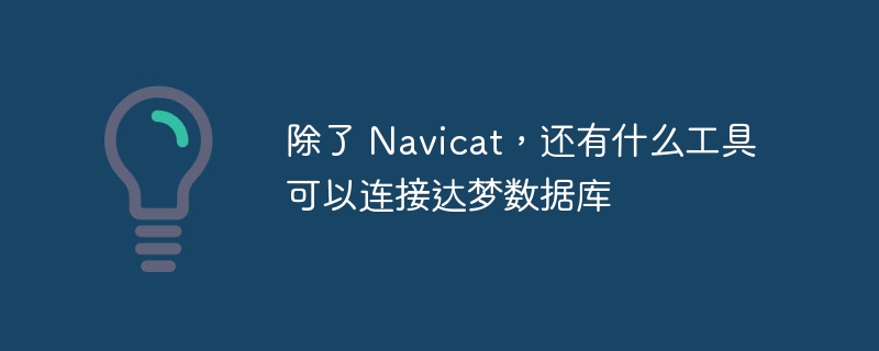 除了 Navicat，还有什么工具可以连接达梦数据库