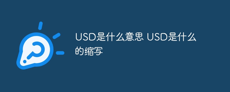 USD是什么意思 USD是什么的缩写