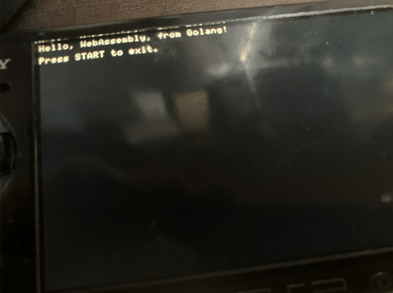 PSP 上的 Wasm TinyGo