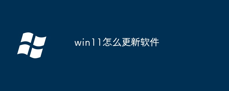 win11怎么更新软件